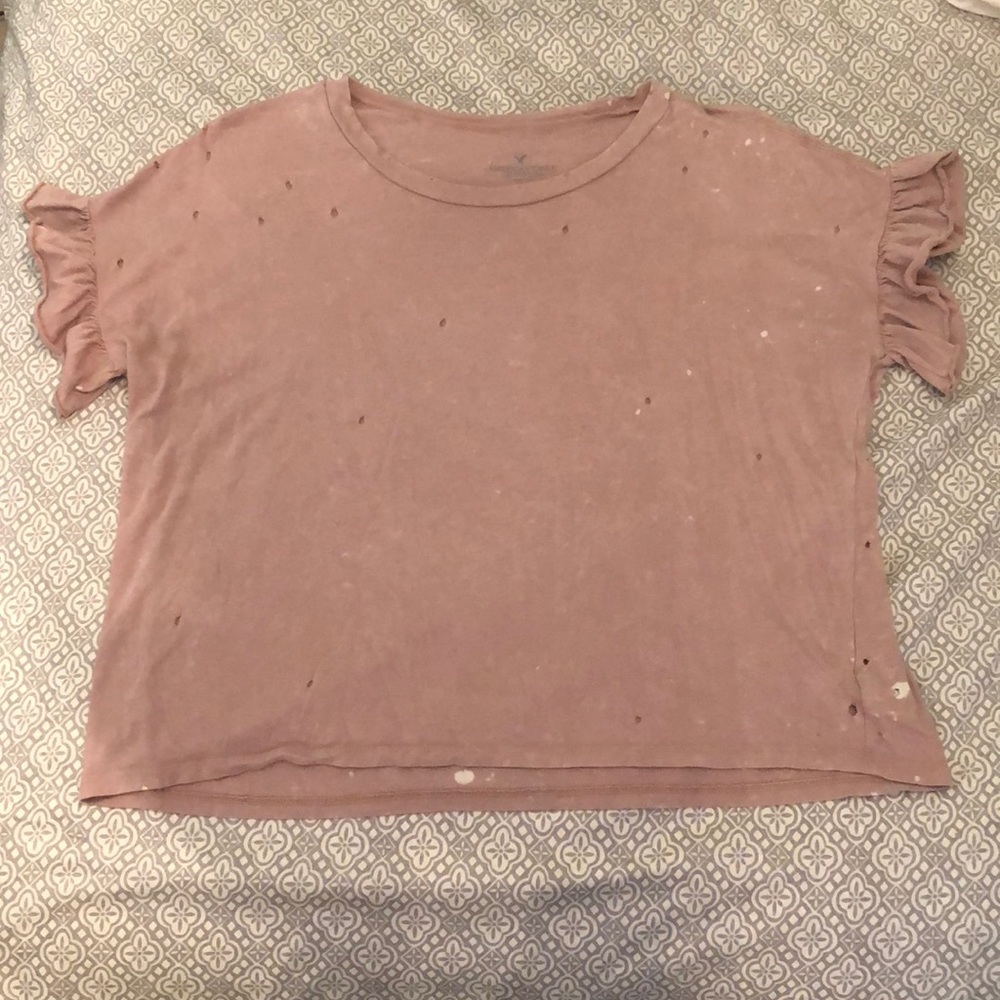 Pink AEO crop top